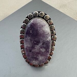 925 silver purple ring
